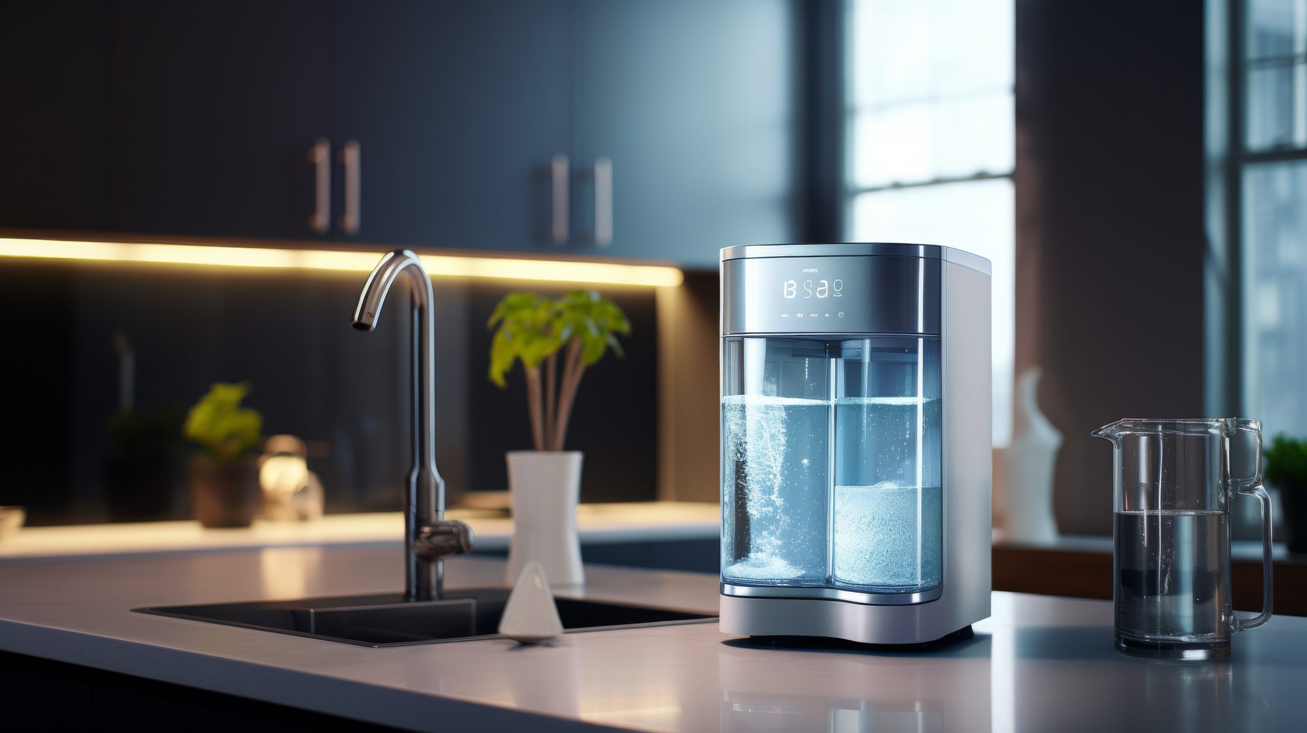 Water Dispenser Sitting on Top of Kitchen Counter